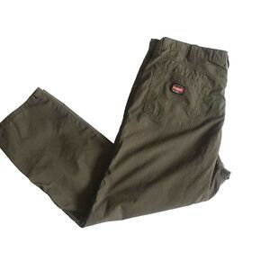 Wrangler Pants Mens 40 Green Loden Technician Relaxed Fit Workwear Ripstop 40x29